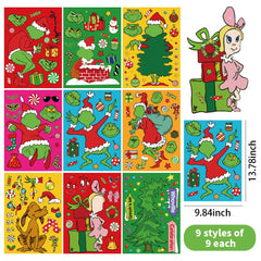 OUDE HOWER face stickers showing nine designs for kids’ DIY art.