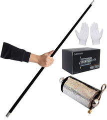 OUERMAMA metal appearing cane in black for durable stage effects.