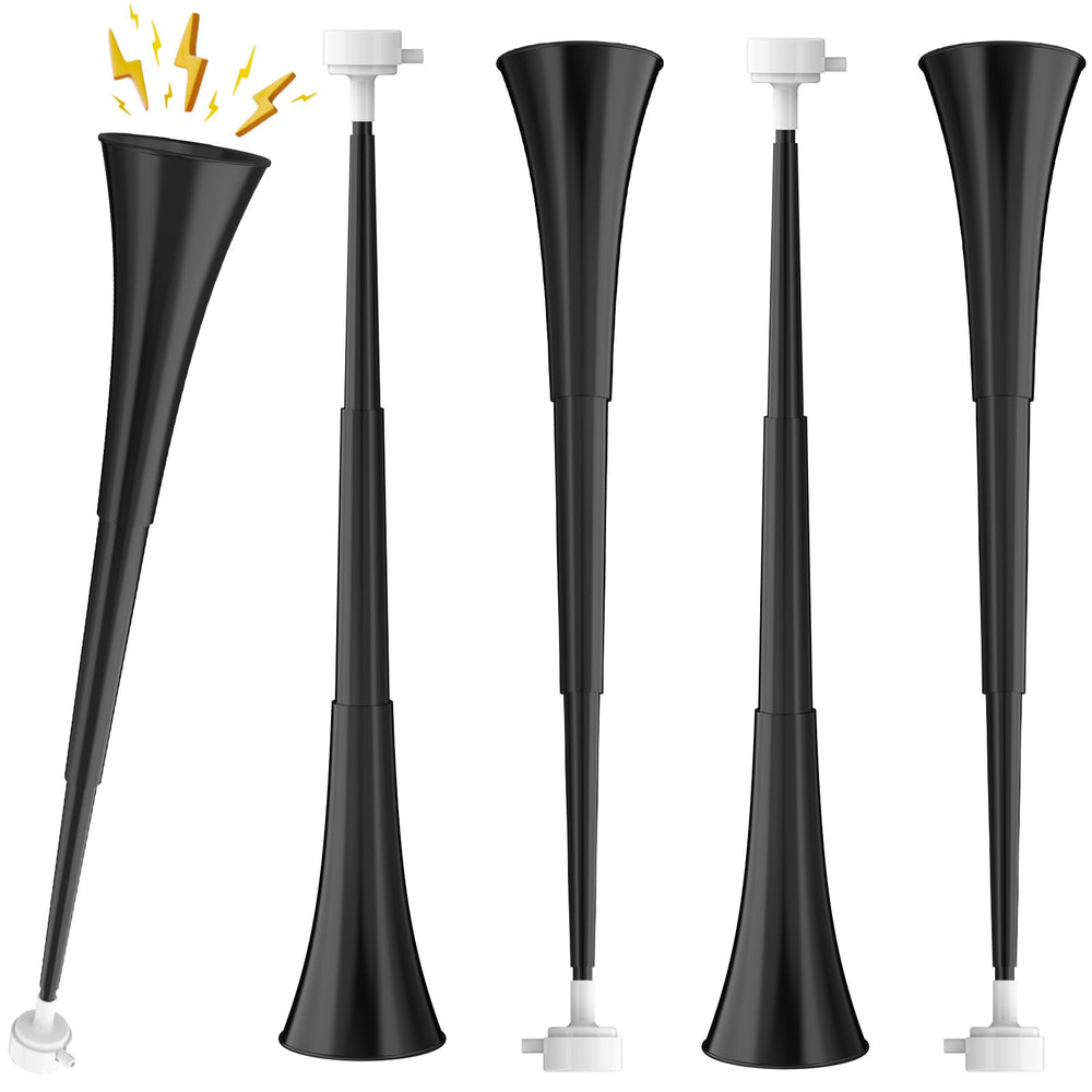 Ouffun foldable horn in compact 10-inch folded form.