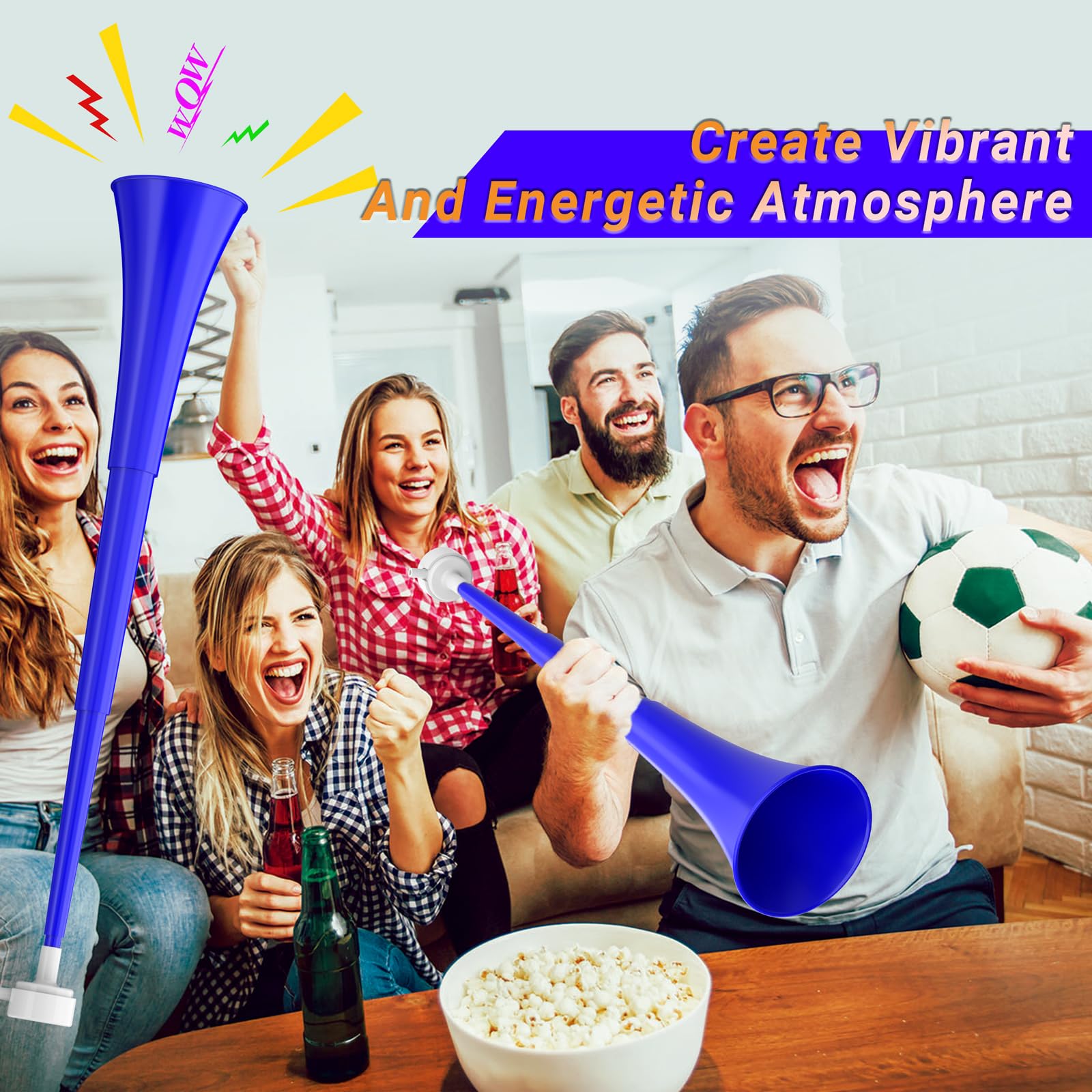 Ouffun loud horn provides clear projection to energize crowds.