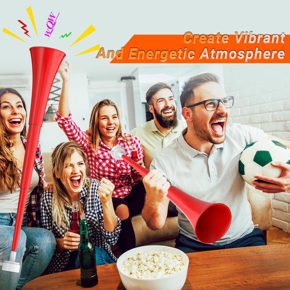 Ouffun stadium horn used at a sports game to boost crowd energy.