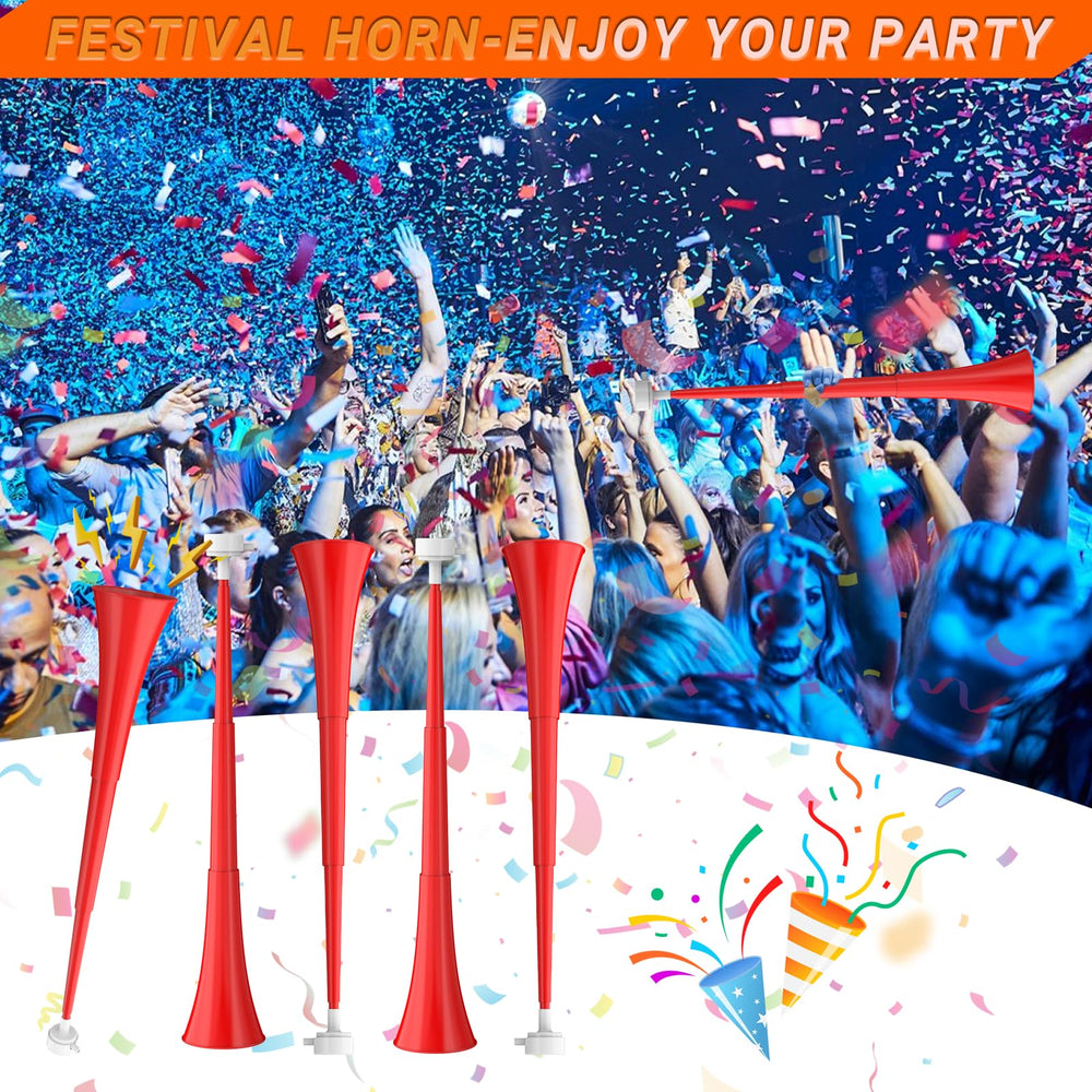 Ouffun stadium horn travels easily in a bag for on-the-go cheering.