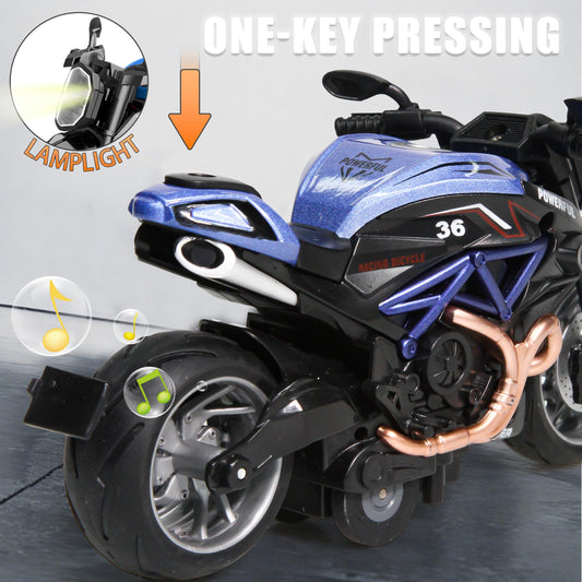 OUFOTAT yellow pull-back motorcycle with scratch-resistant finish for everyday fun
