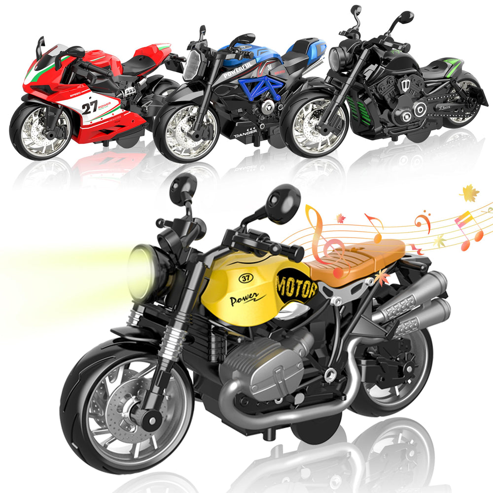 OUFOTAT Mini sport bike 3-inch scale with steering wheel for easy recognition