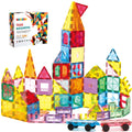 OugerToy 104pcs magnetic tiles set for imaginative building and early geometry skills