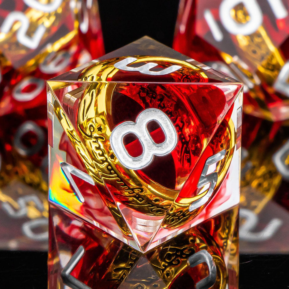 OUKELANWO hand-sanded polished ring dice support smooth rolling.