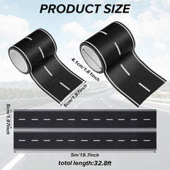 Ouligay black road tape for track with bold lines for racing layouts