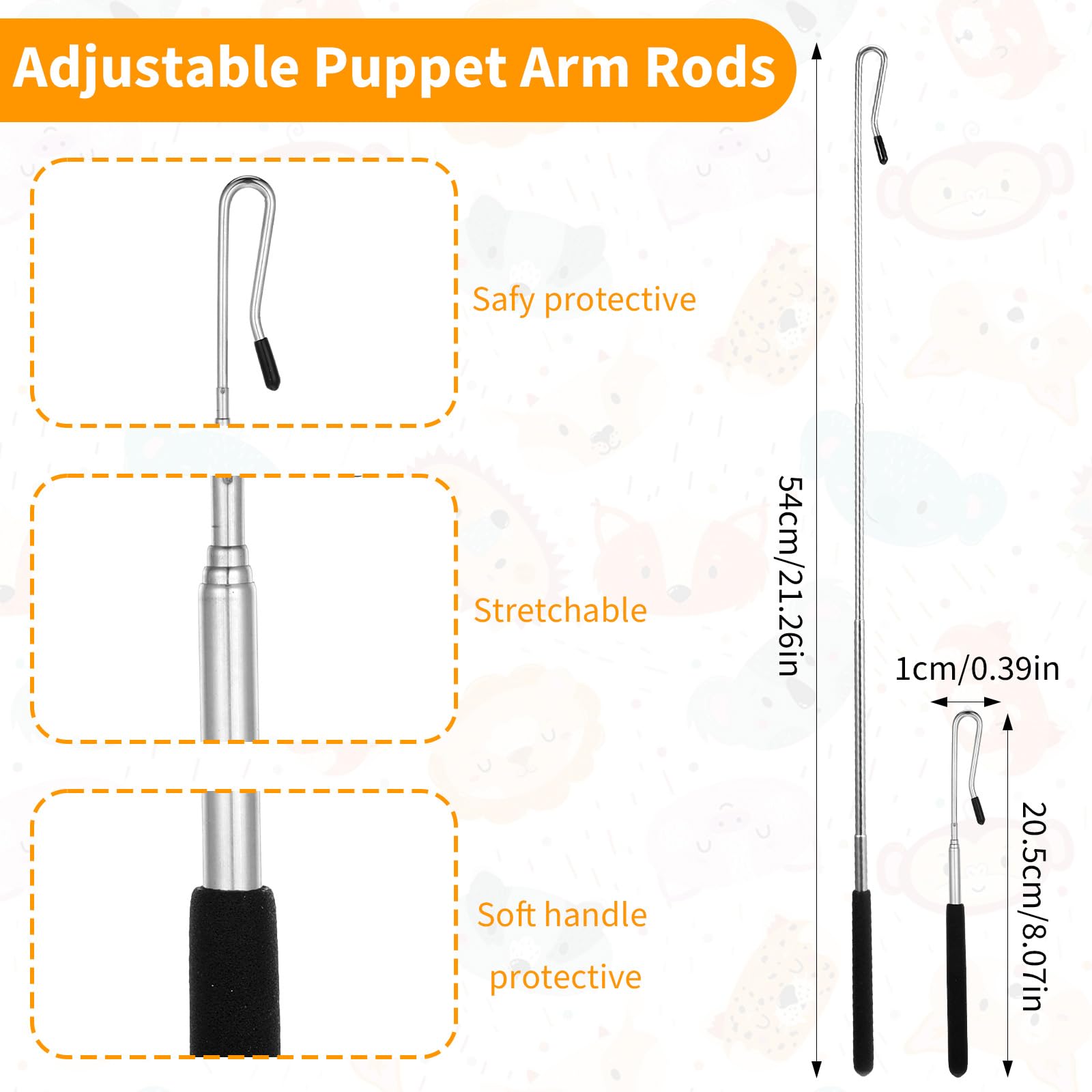 Ouligay retractable puppet tools for smooth, extended reach