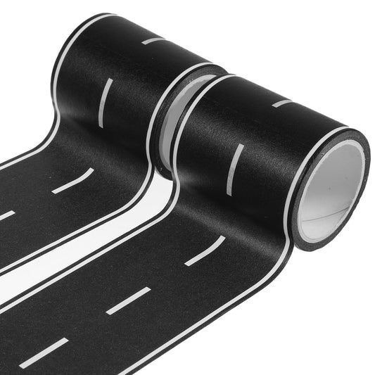 Ouligay two-piece road tape for toy cars shown for easy application during playtime