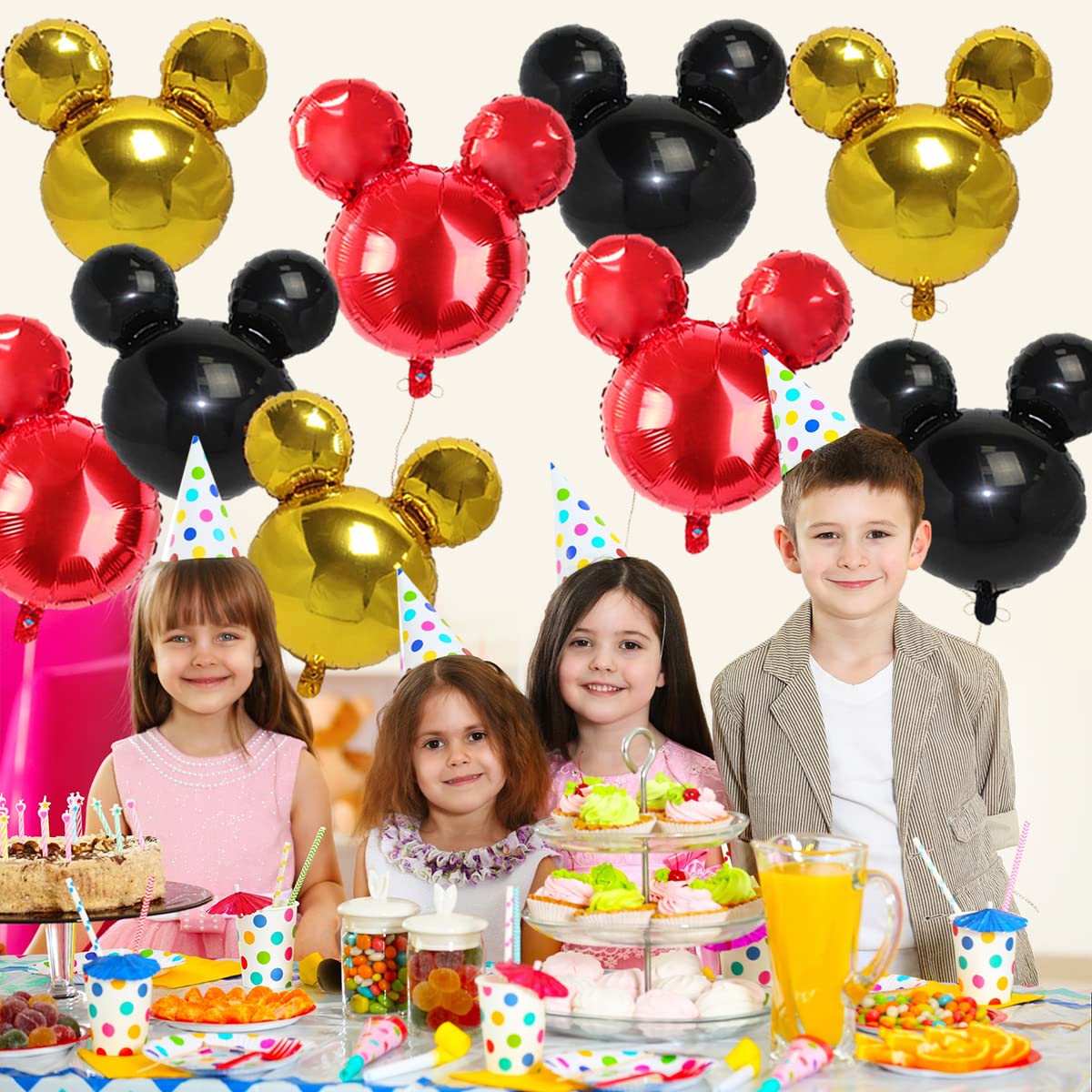 OULUN 27-inch red mouse balloon as a bright birthday decor accent
