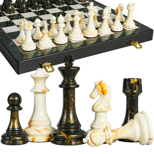 Oumoda 15-inch large chess set with weighted king for stability
