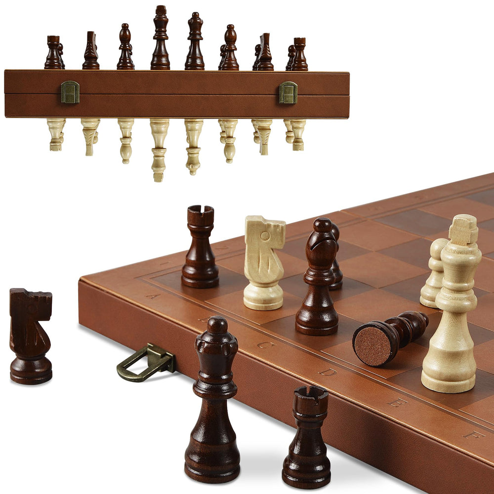 OUMODA premium chess set for adults and kids with stylish storage