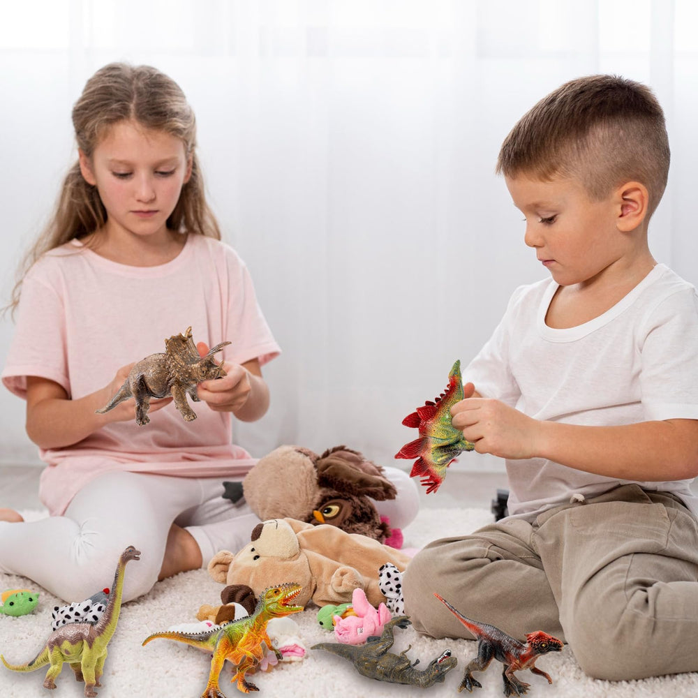 OuMuaMua dinosaur party favors, durable plastic, bring fun to birthdays.