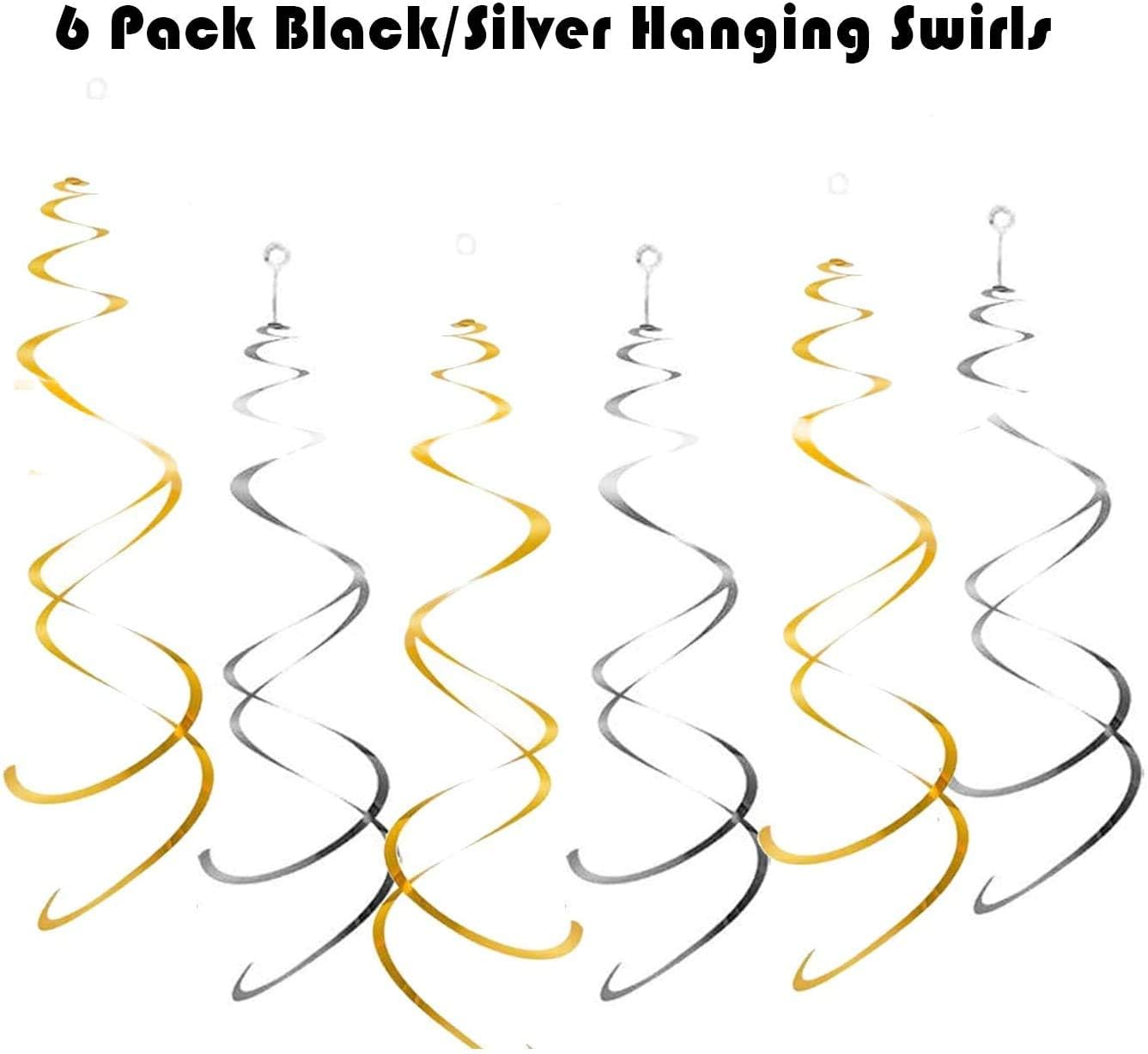 OuMuaMua gold-silver hanging swirls add movement and sparkle to celebrations.