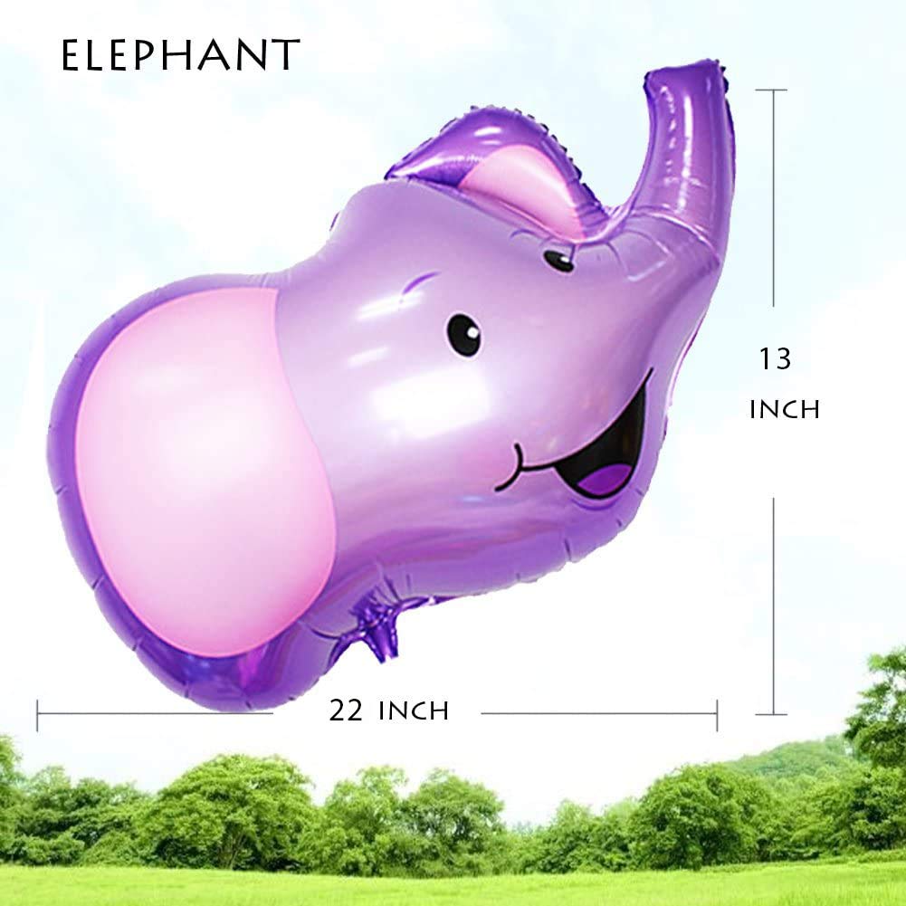 OuMuaMua Jungle Safari balloons 6-pack backdrop kit enhances arch displays.