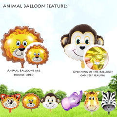 OuMuaMua Jungle Safari monkey balloon 25in fun for kids' jungle party.