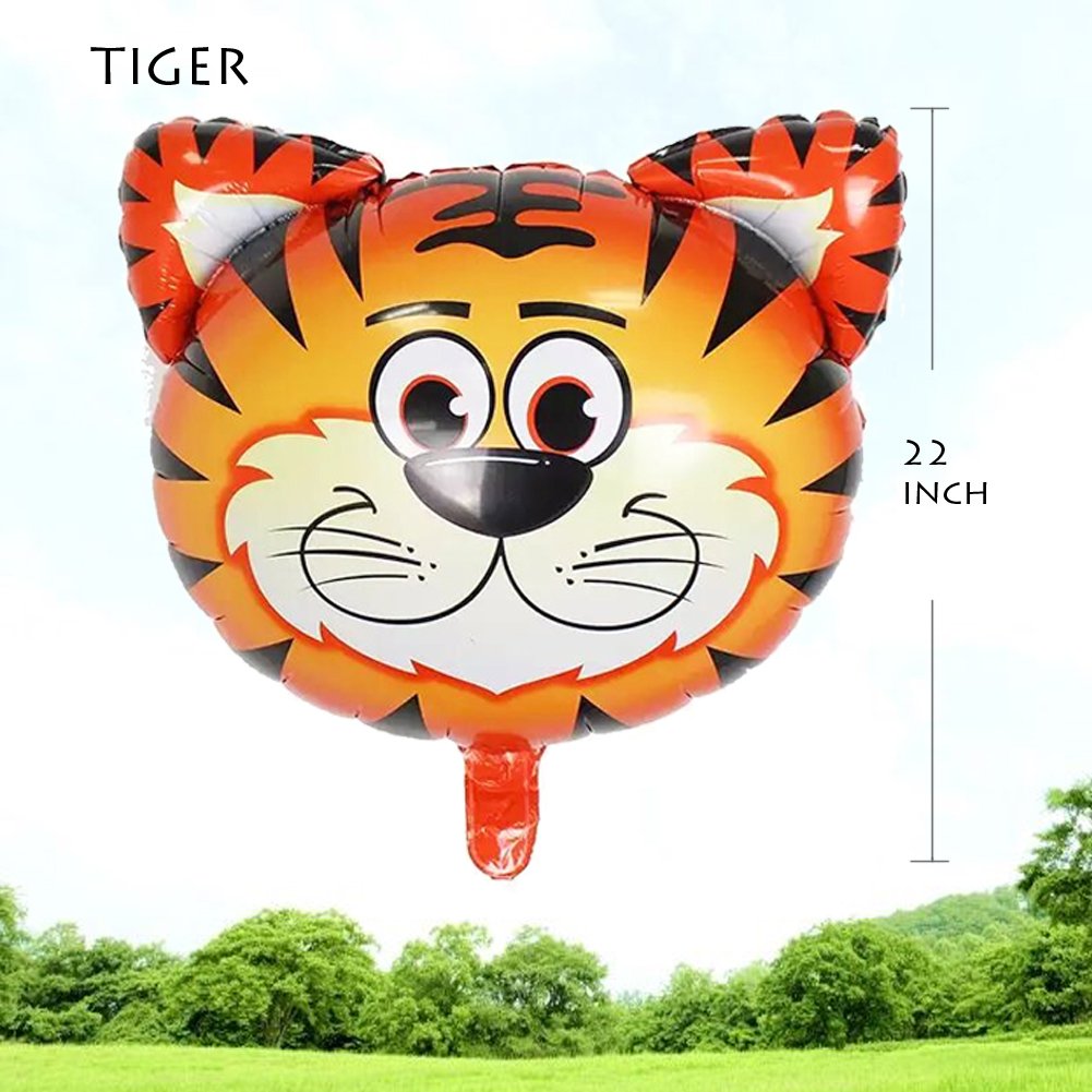 OuMuaMua Jungle Safari zebra balloon 25in bold accents for safari theme.