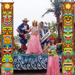 OuMuaMua aloha torch sun palm leaves banner brightens outdoor spaces.