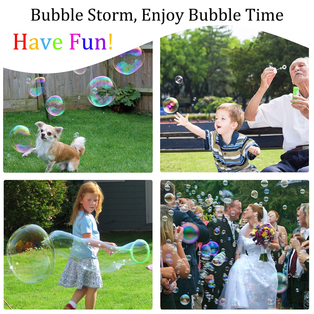 Oun Nana set pairs with standard bubble solutions for quick fun.