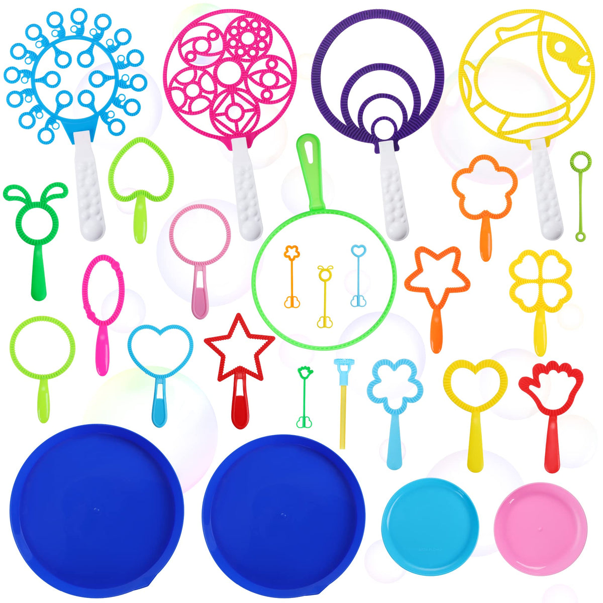 Oun Nana bubble wands set with tray offering kid-friendly backyard fun.