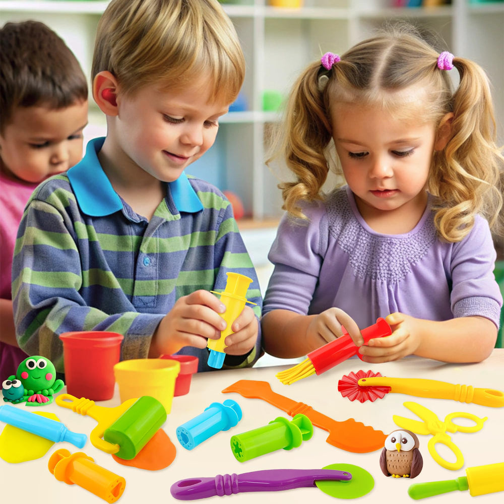 Oun Nana colorful-dough-tools brighten playtime and boost color exploration during crafting.