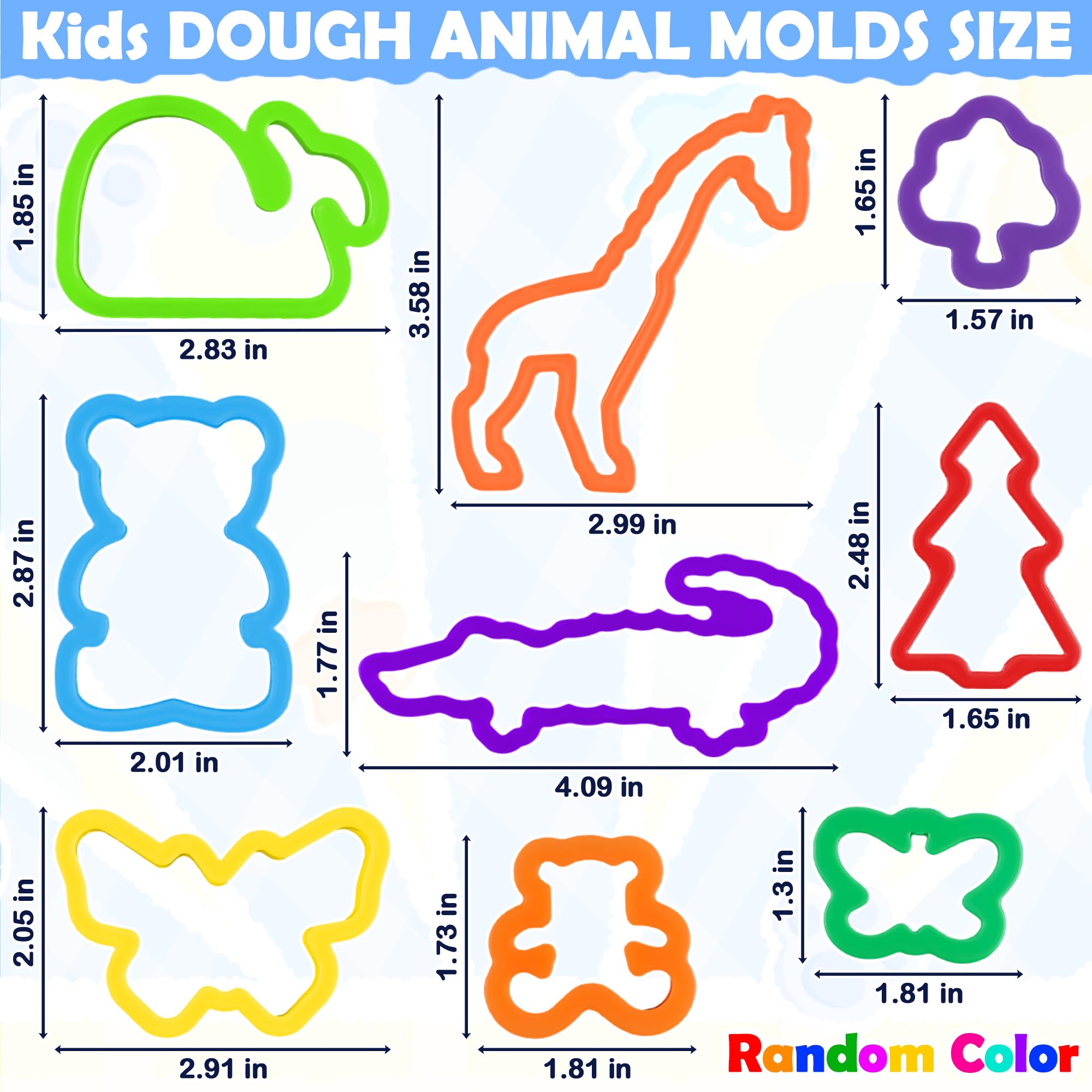 Oun Nana dough-tools-shaped-cutters promote shape recognition through bright, engaging cookie-cutter play.