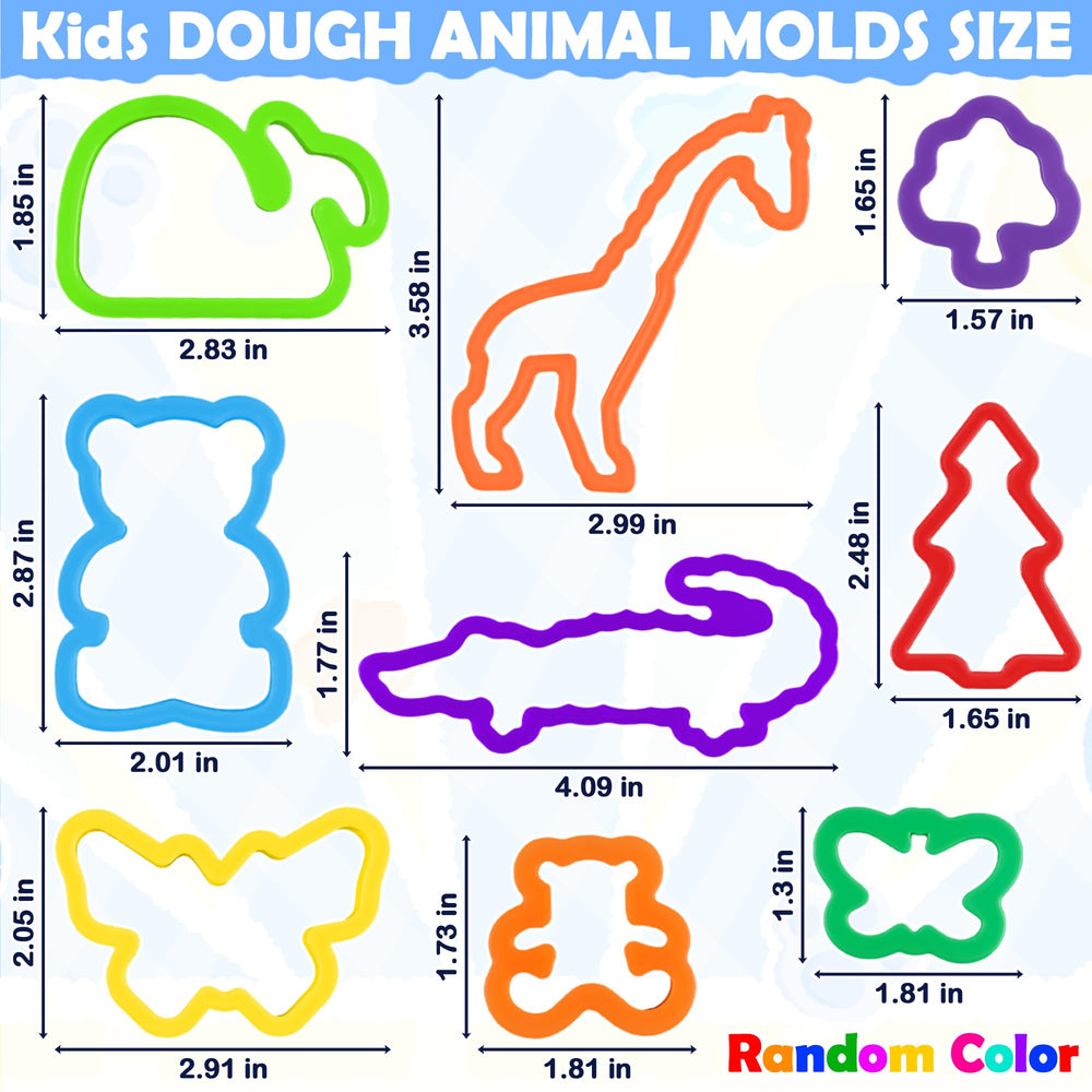 Oun Nana dough-tools-shaped-cutters promote shape recognition through bright, engaging cookie-cutter play.