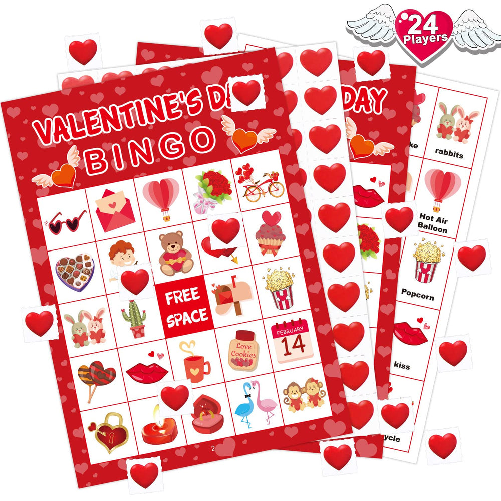 OUNENO Valentines bingo cards for kids offer classroom-friendly fun and easy setup.