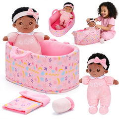 OUOZZZ 10in soft baby doll ready for cuddles and imaginative play.