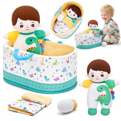 OUOZZZ 10-inch soft baby boy doll for cuddling and comforting bedtime routines.