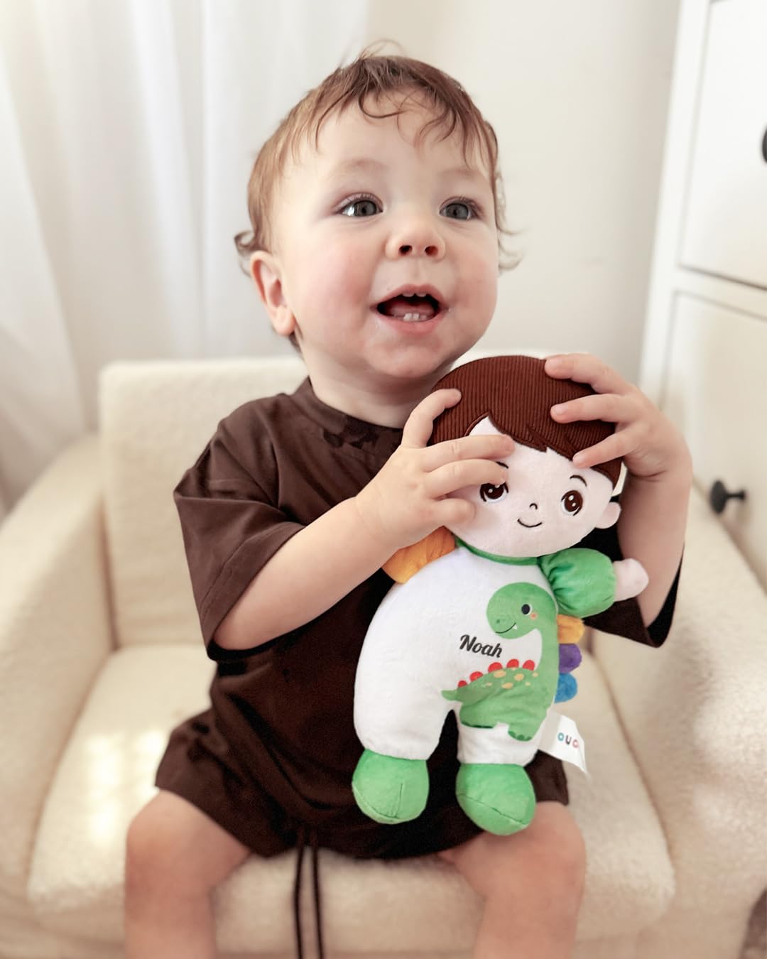 OUOZZZ 10-inch plush doll offers comforting companionship during quiet playtime and bedtime.
