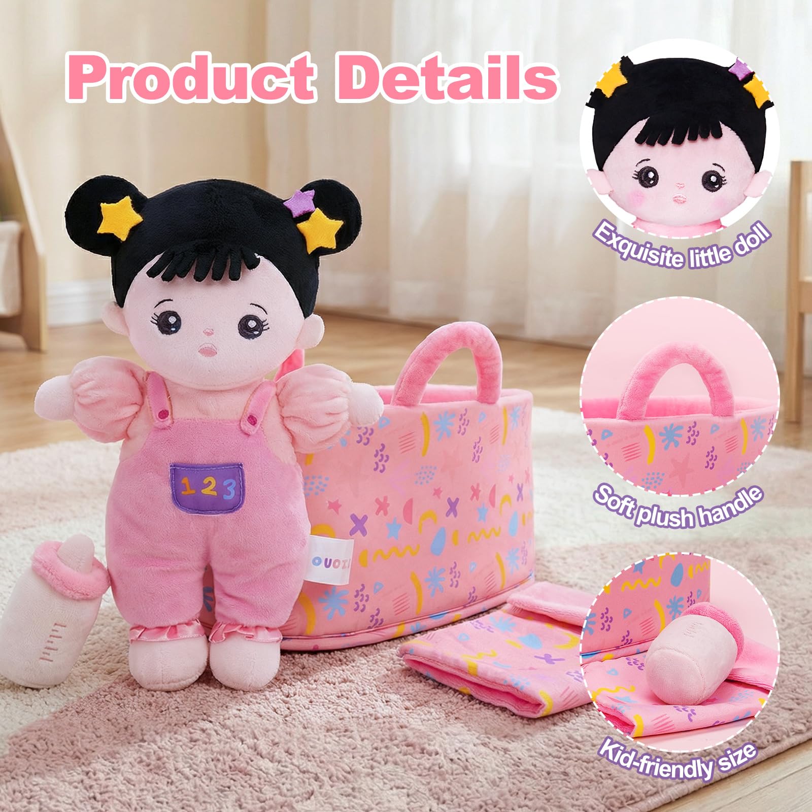 OUOZZZ doll playset for pretend play and social learning.