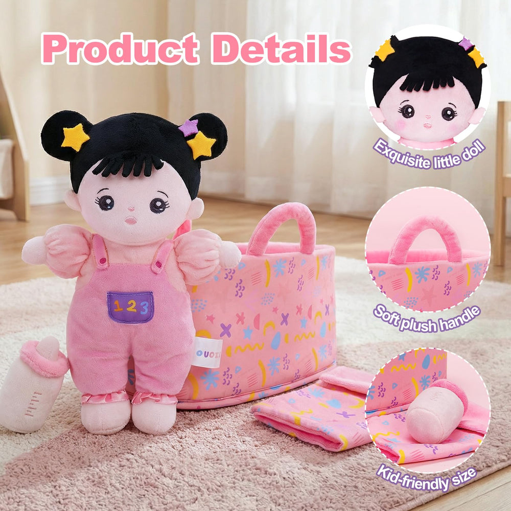 OUOZZZ doll playset for pretend play and social learning.