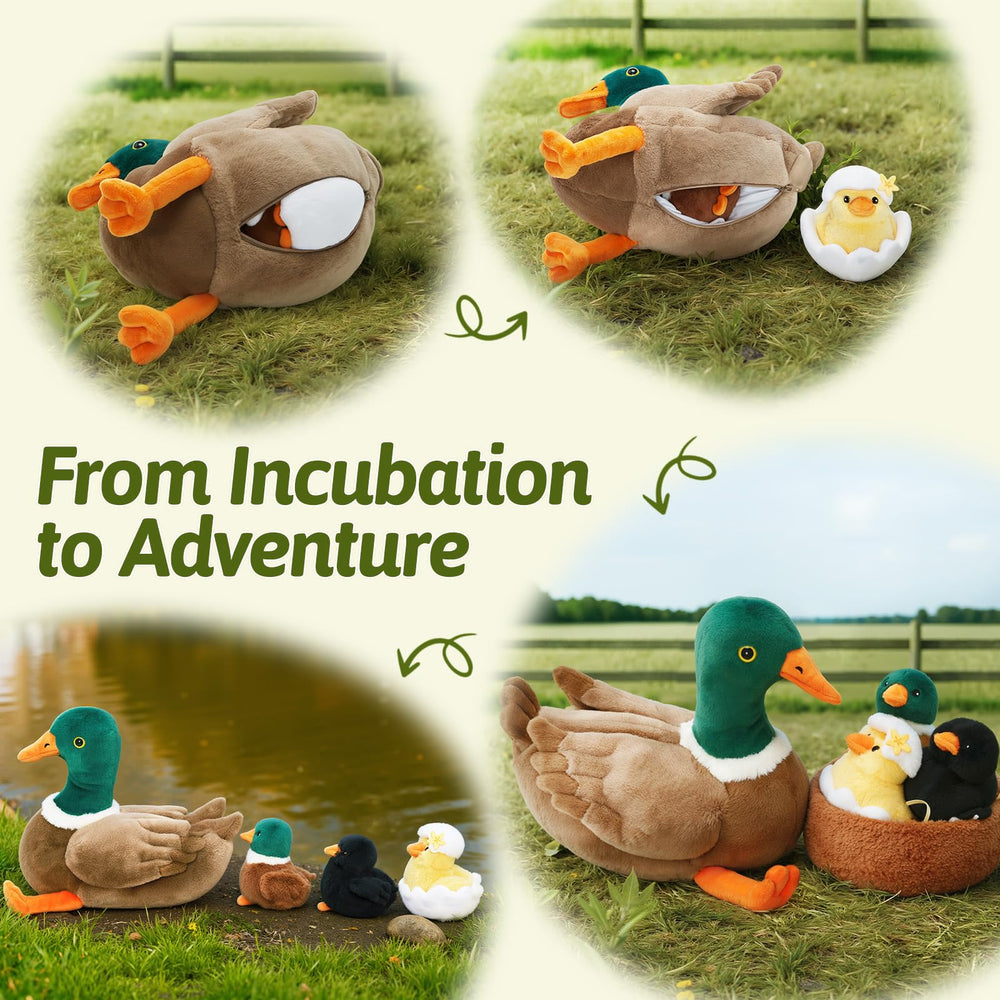 OUOZZZ plush nest with ducklings highlighting cozy nest scene.