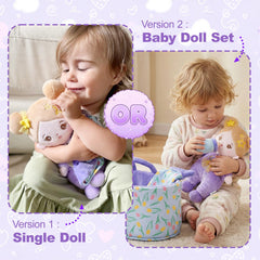 OUOZZZ gift-ready daisy purple doll packaging ideal for occasions.