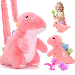 OUOZZZ pink outer plush with zipper for a surprise reveal