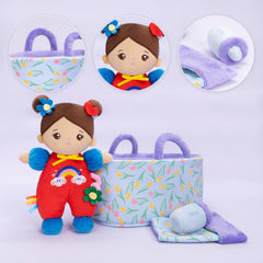 OUOZZZ plush basket for toy storage and display.