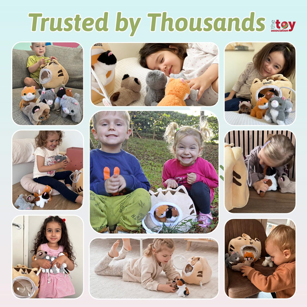 OUOZZZ plush cat toys offer sensory-friendly textures for baby play