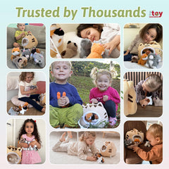 OUOZZZ plush cat toys offer sensory-friendly textures for baby play