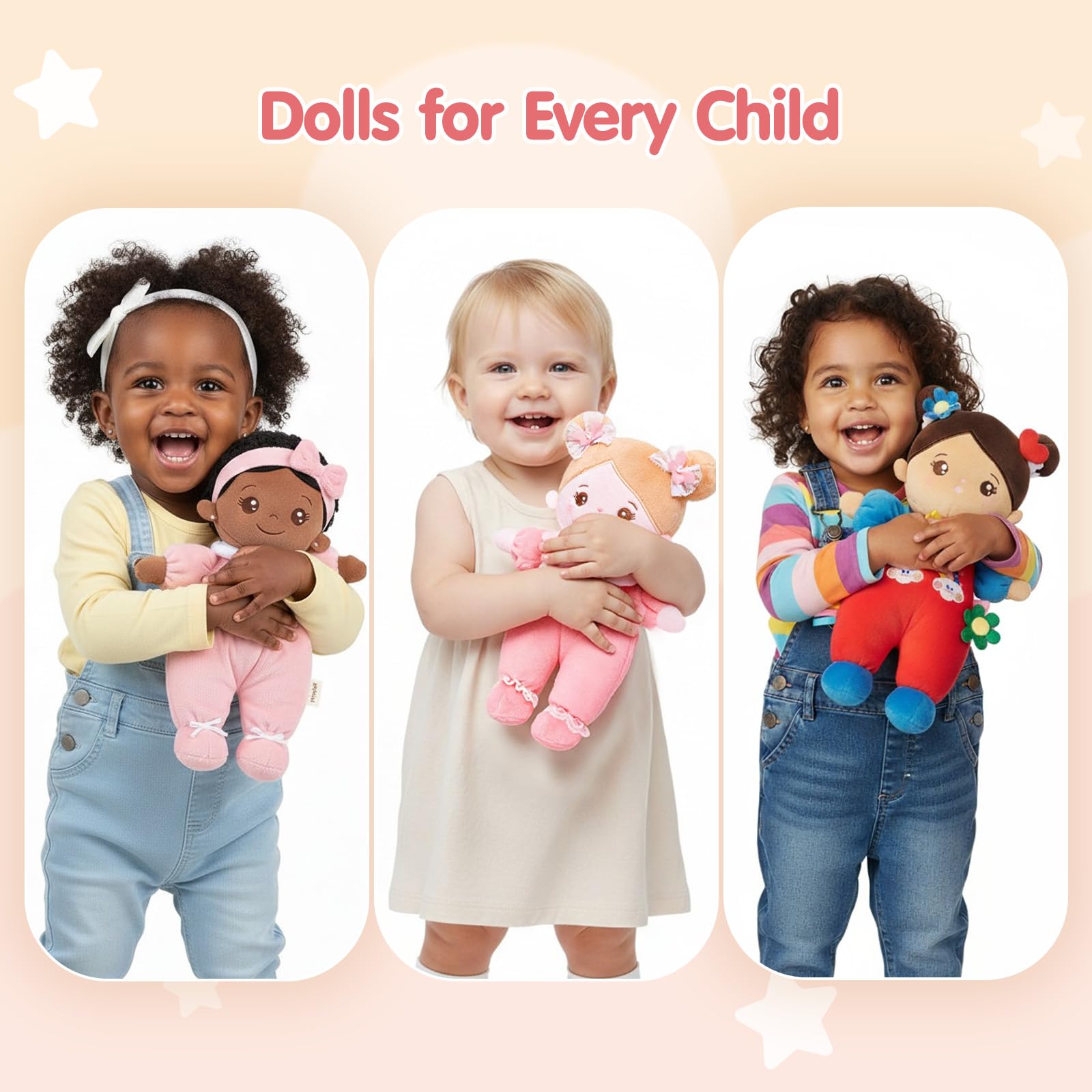 OUOZZZ gift ready doll on shelf, charming decor for rooms.