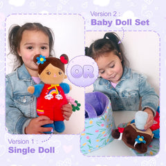 OUOZZZ lightweight doll about 2.7 ounces, easy to carry for on the go play.