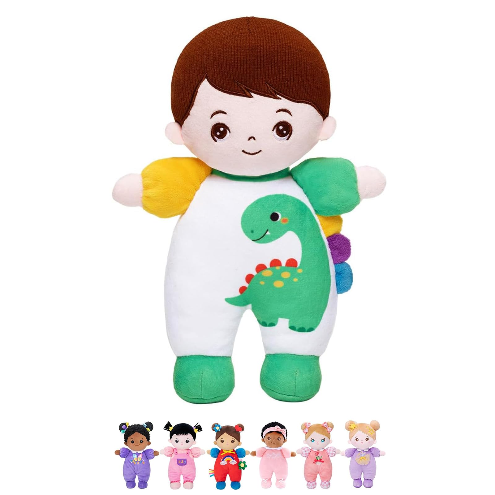 OUOZZZ soft boy doll 10inch dinosaur ready for safe daily play