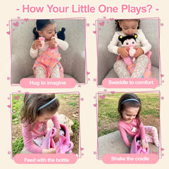 OUOZZZ soft doll bottle for pretend feeding play.