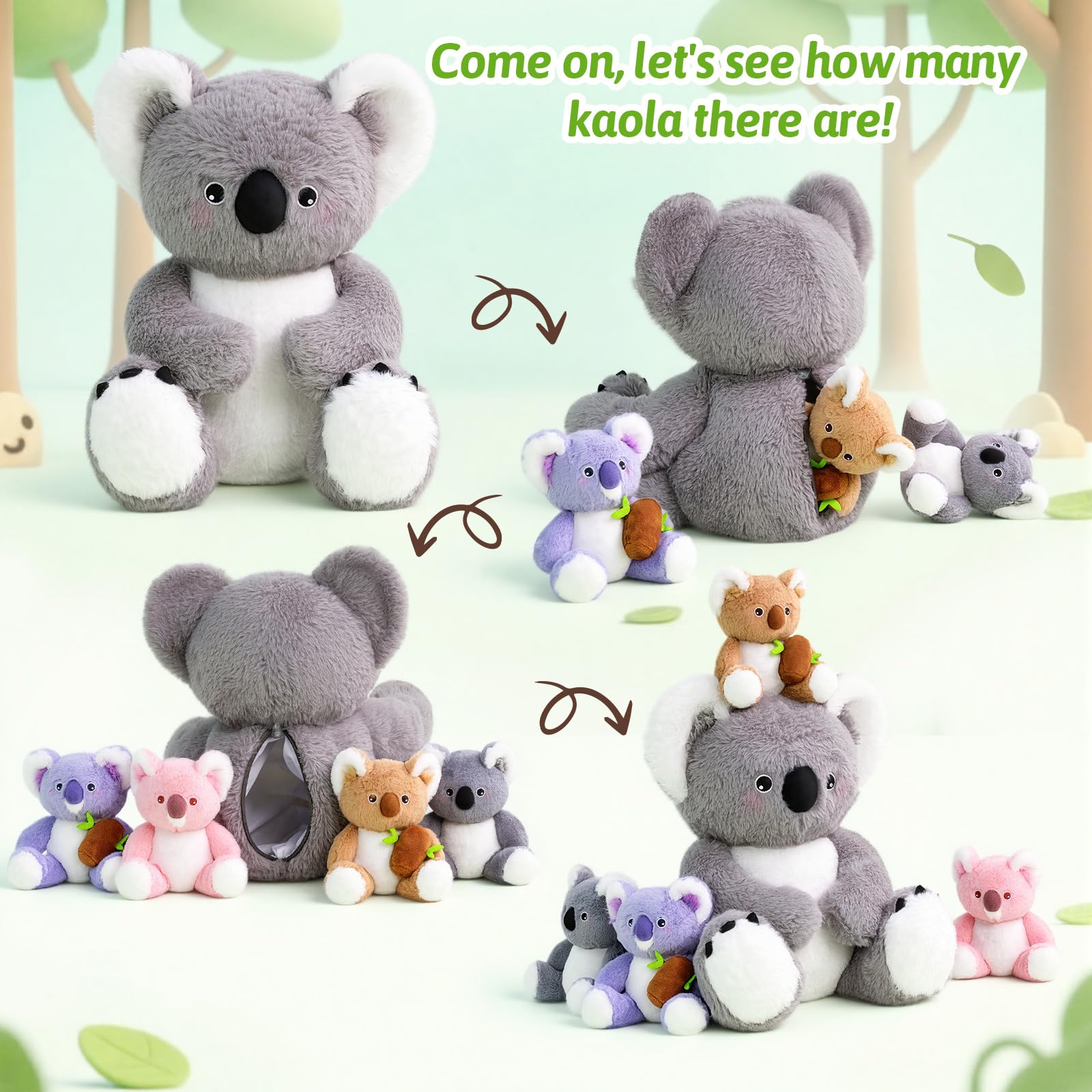 OUOZZZ koala plush with soft fabric for gentle touch and lasting comfort