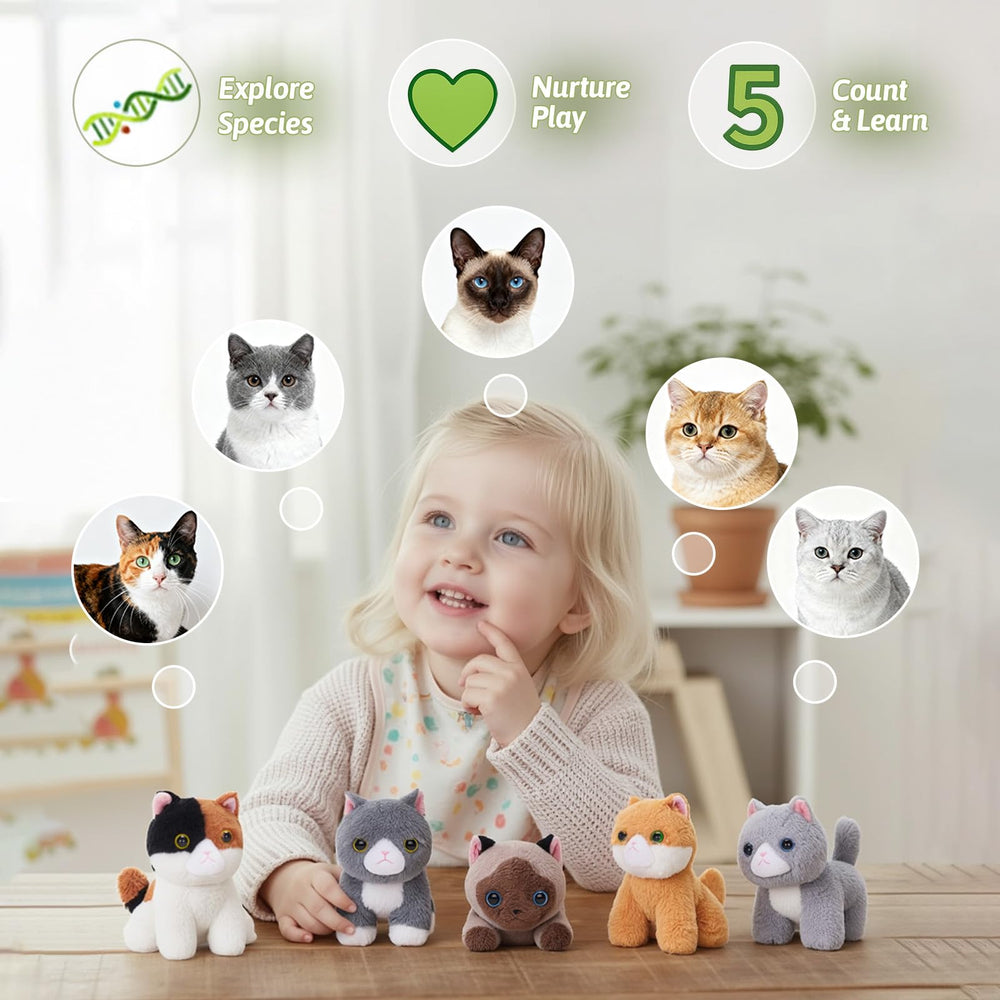 OUOZZZ soft plush kittens are easy for toddlers to grasp and cuddle