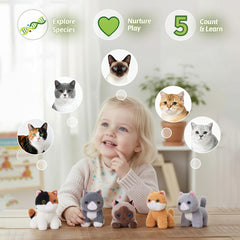 OUOZZZ soft plush kittens are easy for toddlers to grasp and cuddle