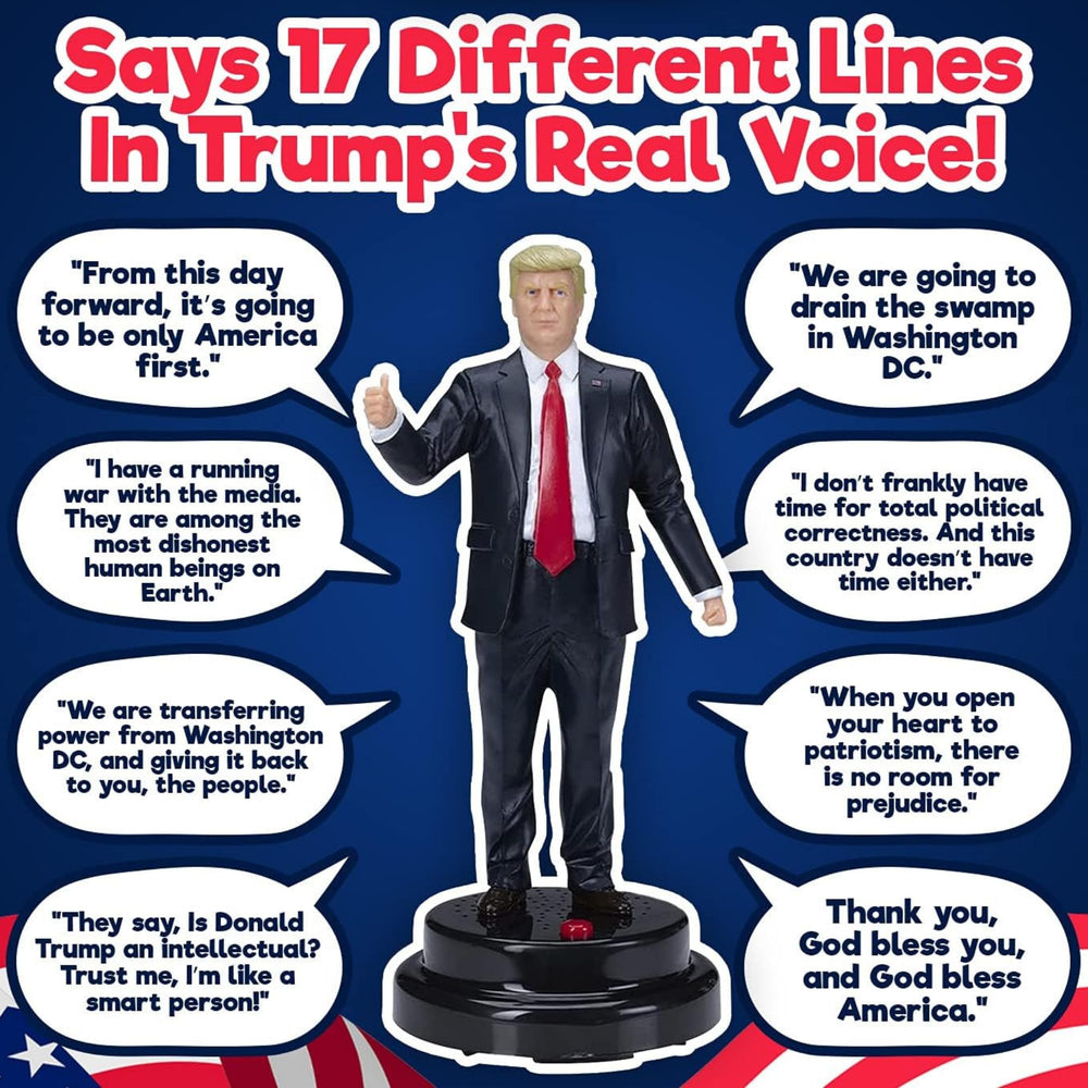 OUR FRIENDLY FOREST Donald Trump talking figure crystal-clear audio ideal for desk display or conversations
