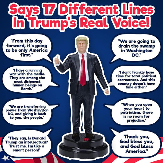 OUR FRIENDLY FOREST Donald Trump talking figure crystal-clear audio ideal for desk display or conversations
