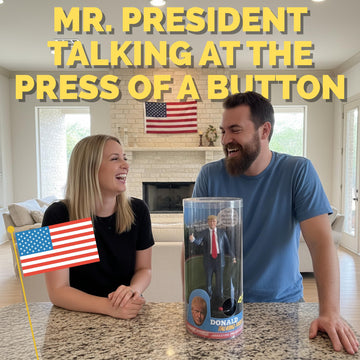 OUR FRIENDLY FOREST Donald Trump talking figure gag gift sparks laughs at events and offices