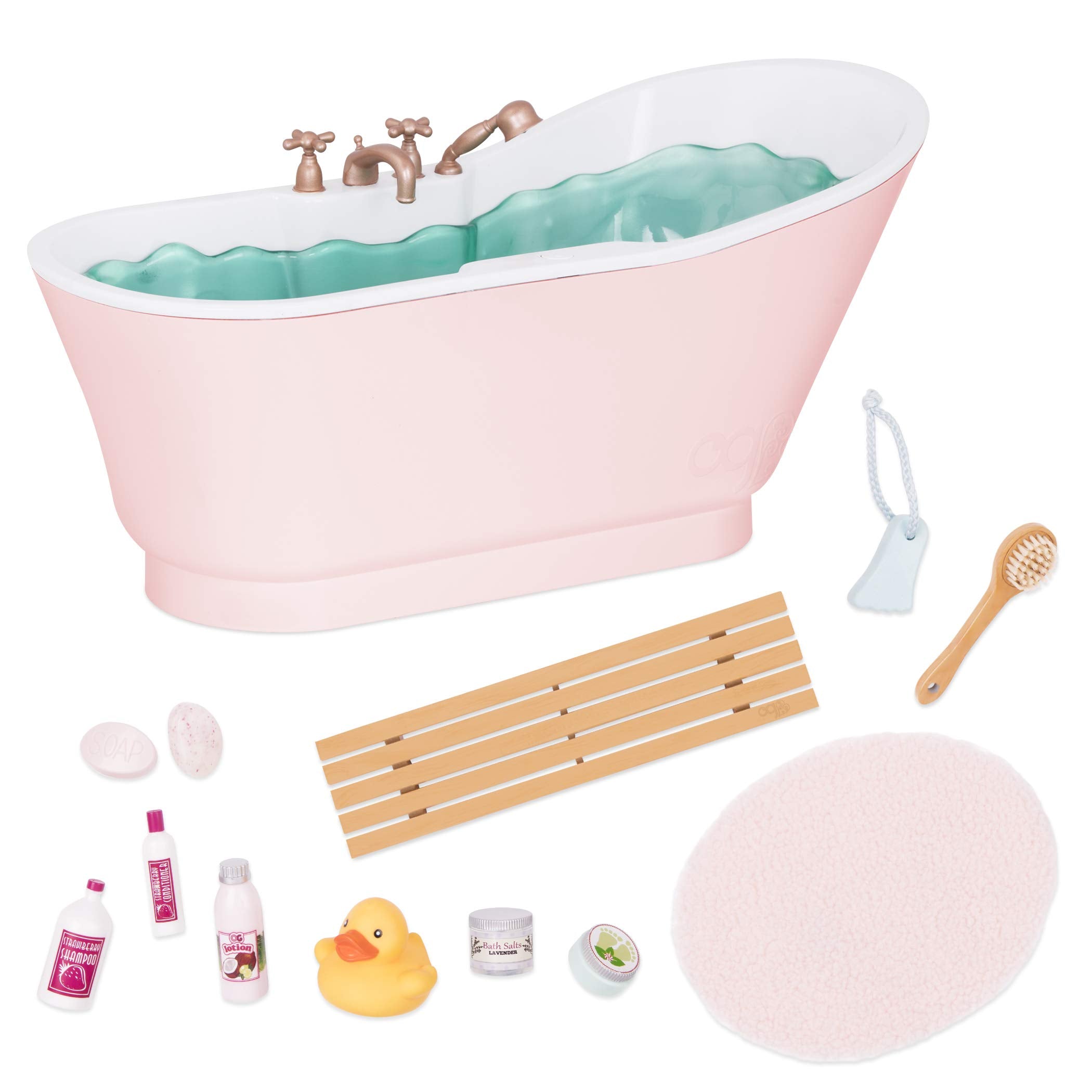 Our Generation bath bubbles deluxe tub for 18-inch dolls, a playful, durable bath scene